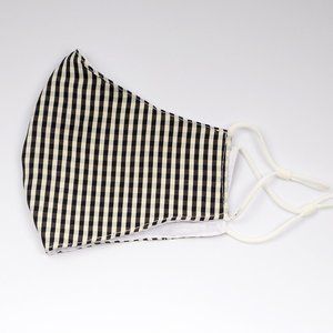 Double-Layer Checked Cotton Washable Face Mask